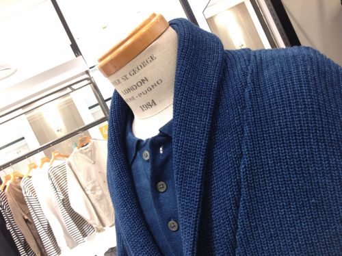 Safari3月号掲載】Indigo Label Shawl collar Knit Cardigan – The