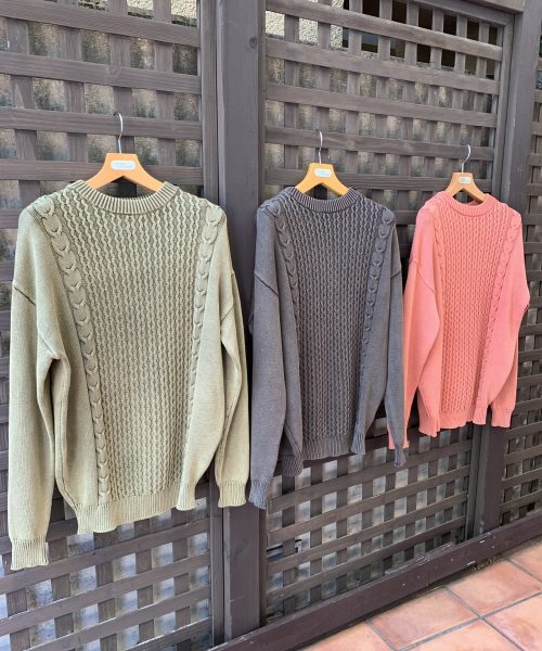 〈Safari掲載〉FADE CABLE CREW KNIT