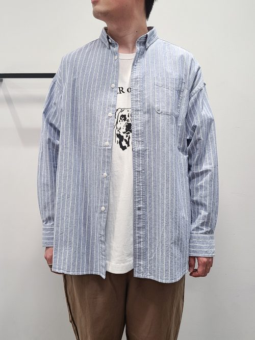 STRIPE OXFORD B.D. LOOSE SHIRT：ストライプオックスフォード ルーズ