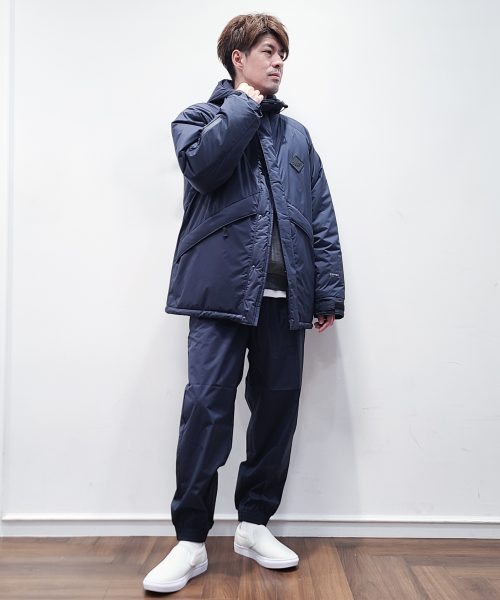 【BLACKLABEL】中綿アウター冬コーデ【NAVY】