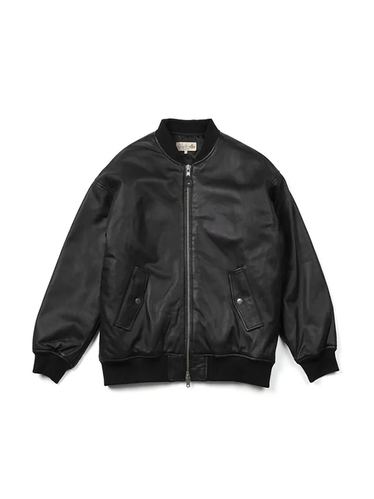 LEATHER MA-1 JACKET