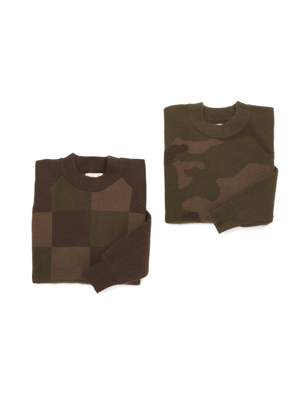 W JACQUARD CREW NECK KNIT