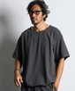 [360° THE CIRCLE STRETCH]：セットアップ シアサッカークルーTEE