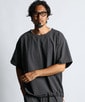 [360° THE CIRCLE STRETCH]：セットアップ シアサッカークルーTEE