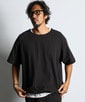 [360° THE CIRCLE STRETCH]：セットアップ シアサッカークルーTEE