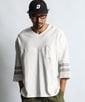 7分袖 フットボールVネックTEE