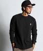 〔BLACK LABEL〕：ワッフル素材ロングスリーブTシャツ