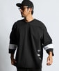 〔BLACK LABEL〕：ソロナポンチ素材 7分袖Tシャツ